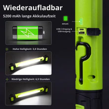 Lade das Bild in den Galerie-Viewer, Werkull Wiederaufladbare COB-Arbeitslampe 3000 Lumen (Grün 5200mAh)
